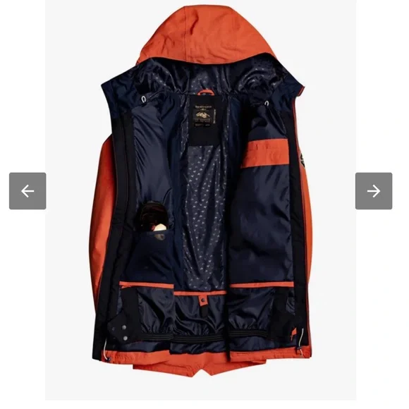 ❄️⛷ QUIKSILVER YOUTH- FAIRBANKS INSULATED SNOW JACKET NWT ⛷❄️ - Picture 5 of 11